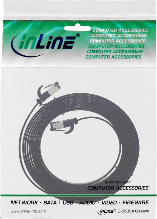 Actual product image InLine Patch cable flat (U/FTP, CAT8.1, 7.50 m)