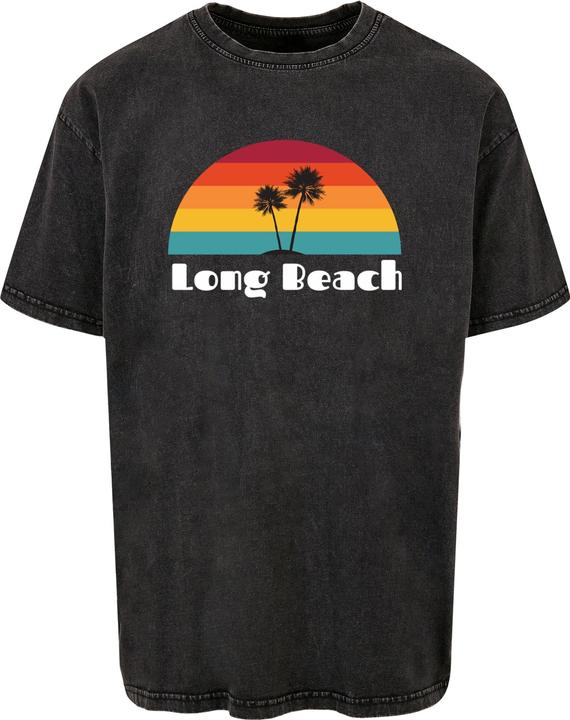 Actual product image Merchcode Long Beach X Acid Washed Heavy Oversize Tee - 112325 (L)