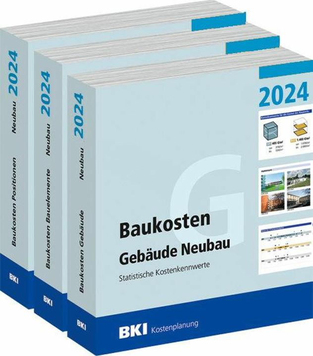 Produktbild BKI Baukosten Gebäude + Positionen + Bauelemente Neubau 2024 - Kombi Teil 1-3 (Deutsch, 2024)