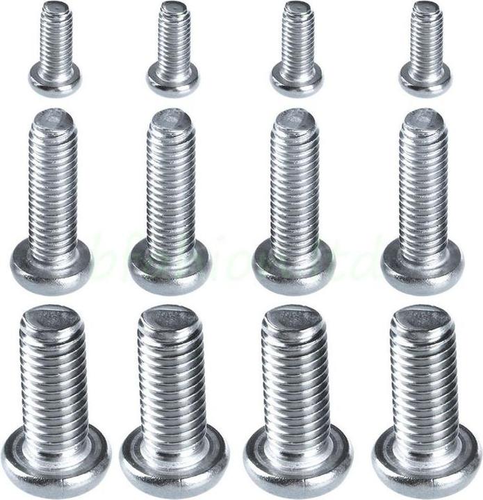 Produktbild Hermex 12×TV-Wandhalterungsschrauben Befestigungsmaterial VESA Schrauben M4 M6 M8 Set (1 Schrauben pro Stück)