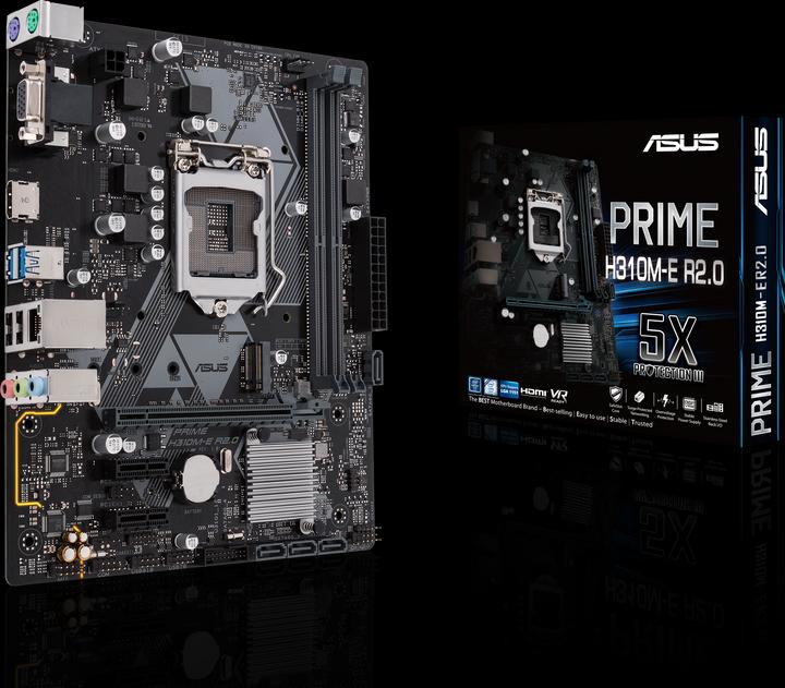 Actual product image ASUS PRIME H310M-E R2.0 S1151V2 MAT (LGA 1151, Intel H310, mATX)