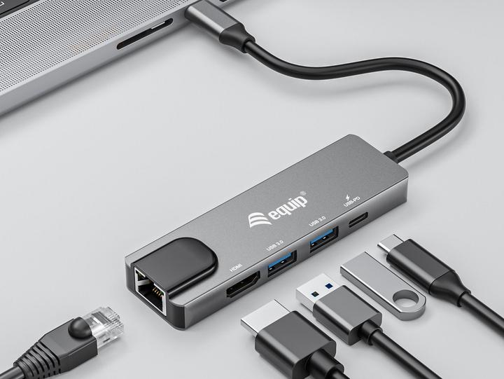 Actual product image equip USB-C Hub (USB-C, 5 Ports)
