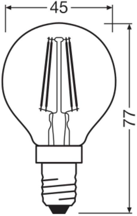 Produktbild Osram Led Base Classic P (E14, 4 W, 470 lm, 5 x, E)