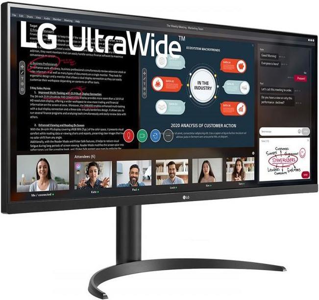 Produktbild LG LCD ||34WP550-B|34"|21 : 9|Panel IPS|2560x1080|21:9|60Hz|Matte|5 ms|Height adjustable|Tilt|Colour (2560 x 1080 Pixel, 34")