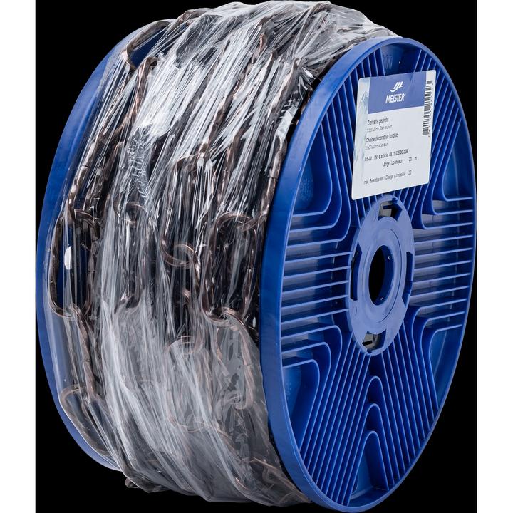 Produktbild Meister Zierkette Stahl ø 3.5 mm 37x90 mm 20 m gedreht brüniert (0.04 m)