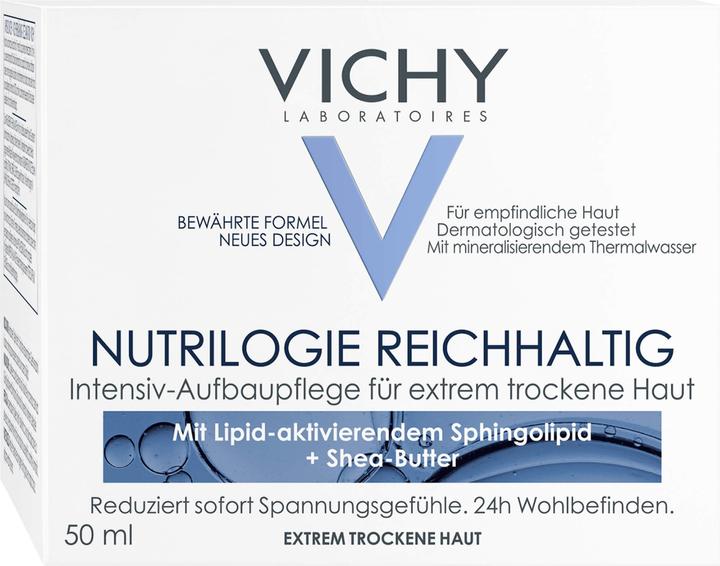 Nutritional values and ingredients Vichy Nutrilogy Intensive Cream For Very Dry Skin 50 ml (50 ml, Day cream)