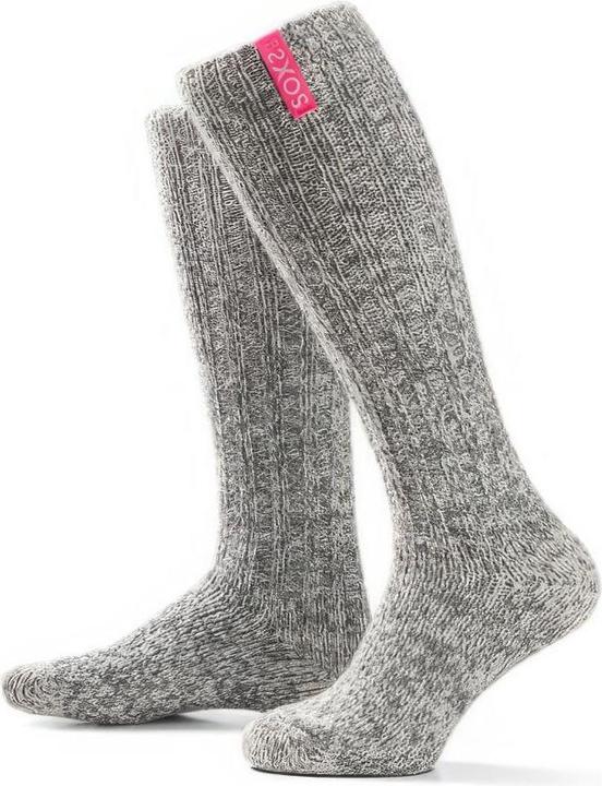 Soxs Graue Wolle Damensocken Bubblegum, Kniesocke (Einzelpack, 40 - 41, 38 - 39, 37 - 39)