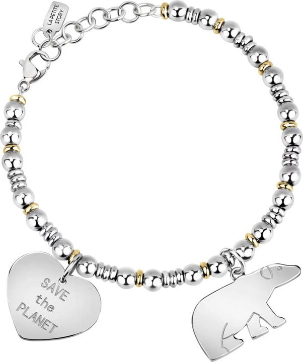 Immagine prodotto La Petite Story Salvare il pianeta Bracciale orso polare (20 cm, Acciaio inossidabile)