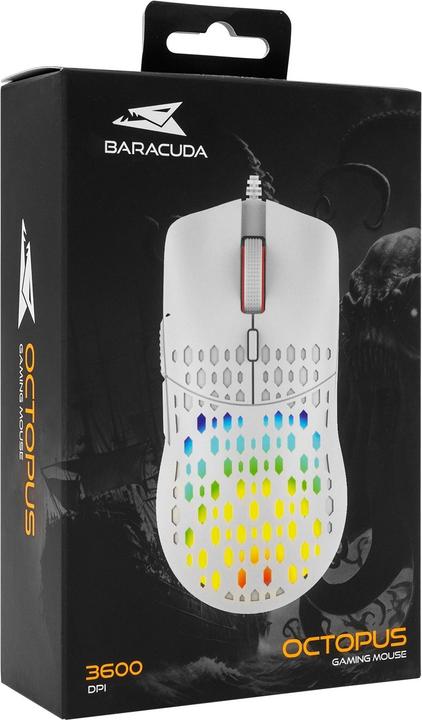 Produktbild Baracuda Gaming Mouse OCTOPUS, 6D, 36000 dpi,White (BGM-022) (Kabelgebunden)