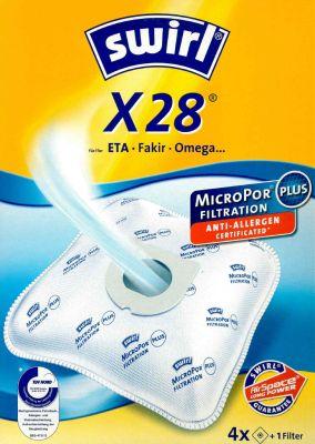 Actual product image Swirl Staubsaugerbeutel X28 MicroPor Plus für ETA, Fakir und Omega