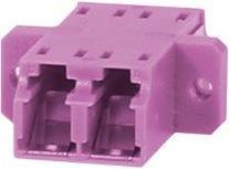 Produktbild Synergy 21 LWL-Kupplung,LC-Buchse/LC-Buchse, 50/125u Multimode OM4, erika-violett, duplex, PVC, mit Flansch, mi