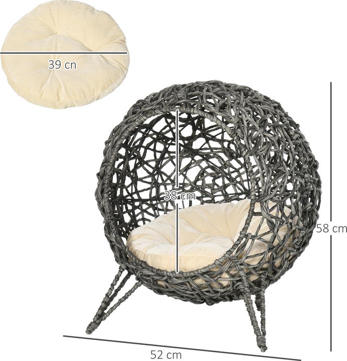 Image du produit PawHut Panier pour chat avec coussin (Chat)