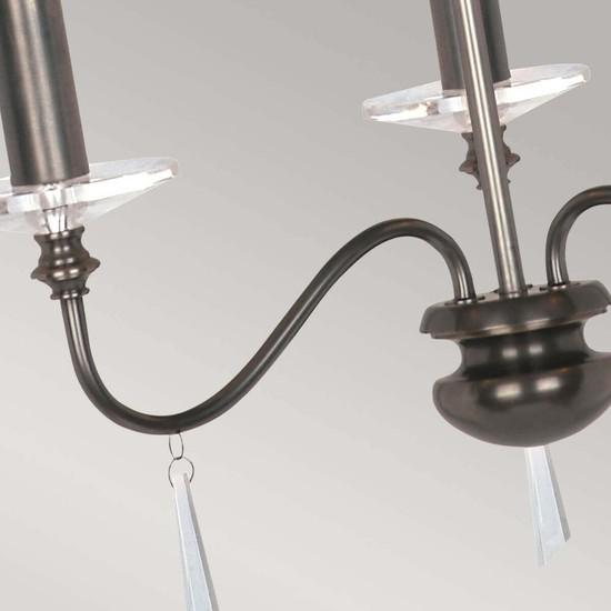 Actual product image Elstead Lighting Finsbury Park chandelier E14 triple old bronze