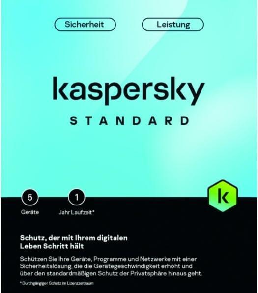 Kaspersky Standard (5 PC) (1 Utilisateur, 12 mois)