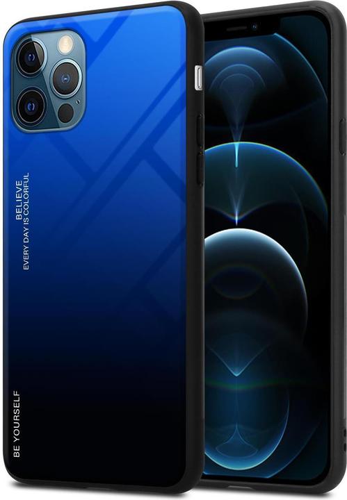 Productafbeelding Cadorabo TPU 2 Kleuren Glazen Hoesje (Apple iPhone 13 Pro)