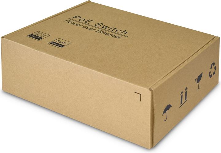 Produktbild Digitus Industrieller 4-Port Gigabit PoE+ Switch mit 2 x SFP Uplink (4 Ports)