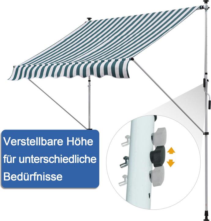 Produktbild Outsunny Klemmmarkise mit Handkurbel (2 m)