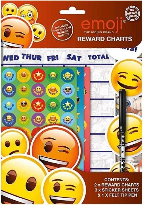 Image du produit Emoji Tableau d'autocollants de récompense A4