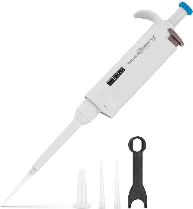 Steinberg Einkanalpipette Messpipette Mikropipette 0,005 - 0,05 ml inkl. Zubehör autoklavierbar
