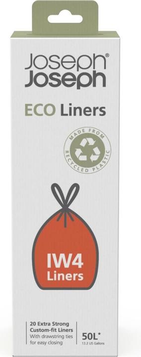 Joseph Joseph IW4 50 L Eco Müllbeutel Recycelte Müllbeutel 20erPack Grau (20 x, 50 l)