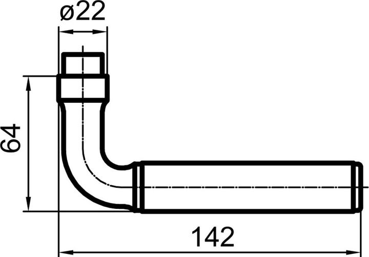 Produktbild Glutz Türdrücker 5287 INOX Basel (Türgriff)