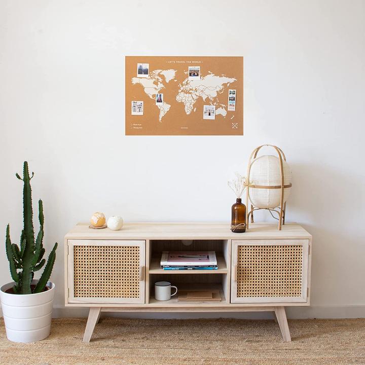 Produktbild Miss wood Woody Map Weltkarte L (Pinnwand, Weltkarte, 60 x 45 cm)