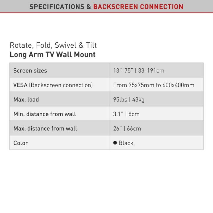 Nutritional values and ingredients Barkan WH 443 (Wall, 75", 43 kg)