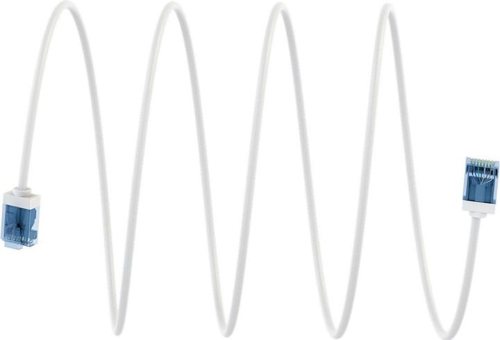 Immagine prodotto Goobay Cavo patch CAT 6A ultraflessibile, sottile, U/UTP, bianco (U/UTP, CAT6a, 0.25 m)
