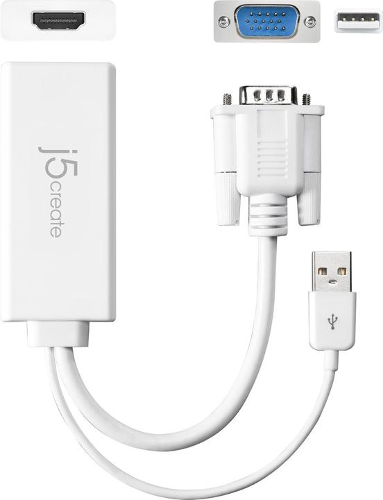 Actual product image j5Create VGA to HDMI + Audio (HDMI, 17.60 cm)