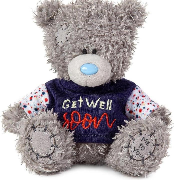 Produktbild Carte Blanche Greetings Teddybär - Gute Besserung im 11 cm T-Shirt (11 cm)