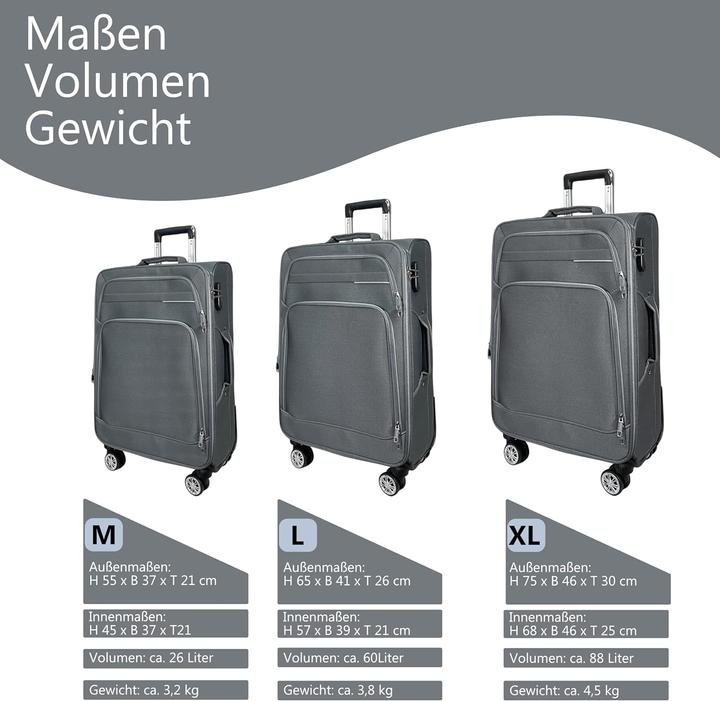 Produktbild My Travel Bag 3-teiliges Reisekoffer-Set (88 l, Handgepäck (bis 50l), M (50 - 90l))
