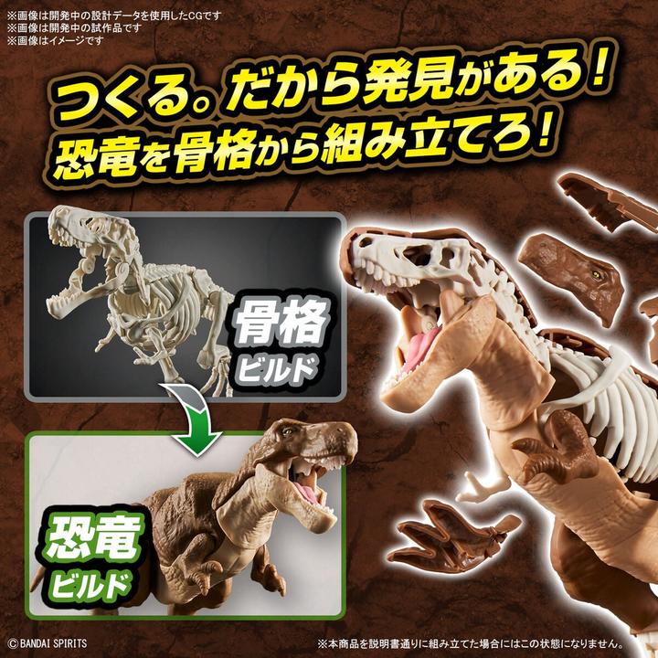 Actual product image Bandai DINOSAUR - New Dinosaur Plastic Tyrannosaurus (Tentative) - Model Kit
