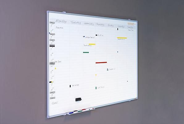 Image du produit eurokraft basic Planning hebdomadaire, neutre, division en 7 jours, l x h 1200 x 900 mm.