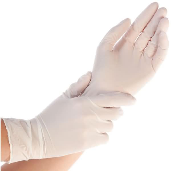 Actual product image Hygostar unisex Einmalhandschuhe SAFE PREMIUM weiss Grösse L 100 St. (L)