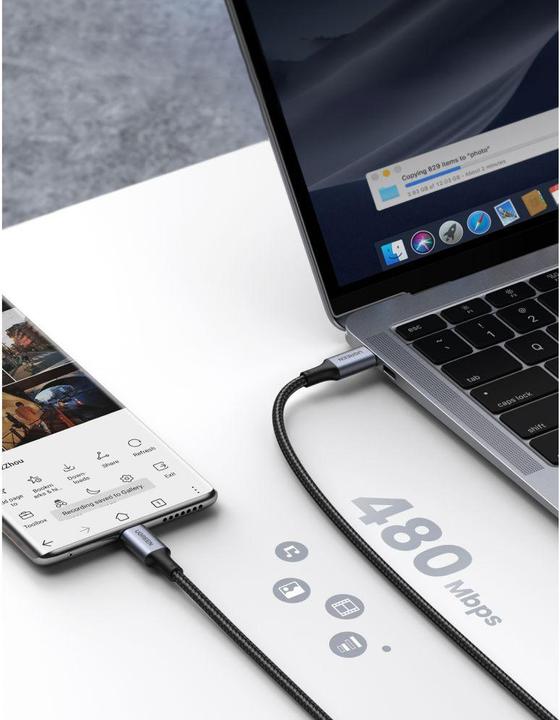 Produktbild Ugreen USB C — USB C (0.50 m, USB 2.0, 100 W)