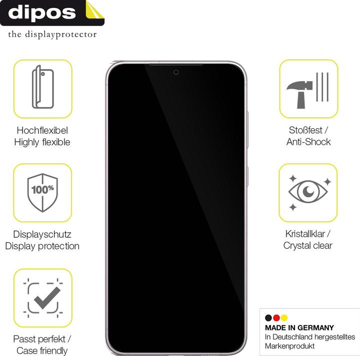 Actual product image Dipos 3D Full Cover Screen Protector (1 Piece, Samsung Galaxy S23+)