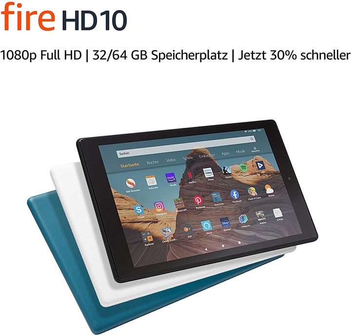 Produktbild Amazon Fire HD 10 (nur WLAN, 10.10", 32 GB, Black)