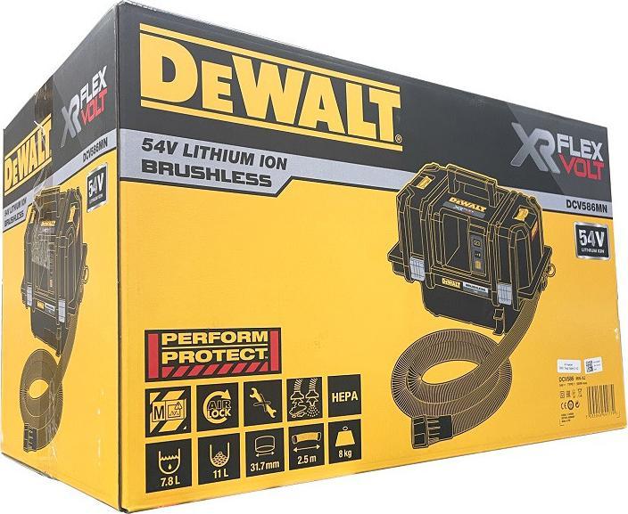 Actual product image DeWalt 54v Flexvolt M-Class Dust Extractor Bare (Wet dry vacuum cleaner)