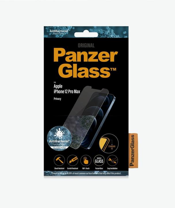 Actual product image PanzerGlass Screen Protector Privacy (1 Piece, Apple iPhone 12 Pro Max)