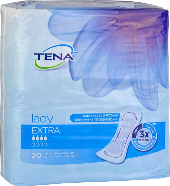 Actual product image Tena LADY Insoles for bladder incontinence EXTRA (20 x, Regular)