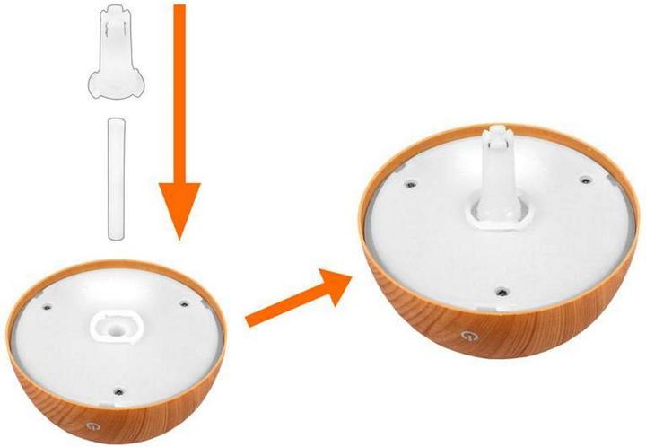 Productafbeelding Lasmex Luchtbevochtiger LTC, 4 kleuren verlicht, 130ml, licht hout