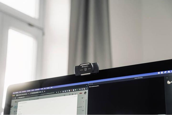 Produktbild Verbatim Webcam mit Mikrofon AWC-01 1080p Autofokus (3.60 Mpx)