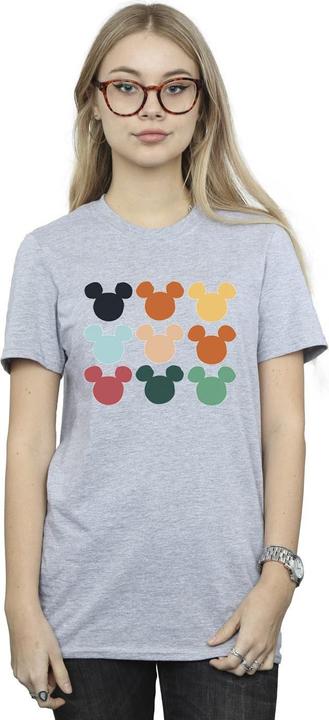 Immagine prodotto Disney Mickey Mouse Heads Square Maglietta Ampia Donna (L)