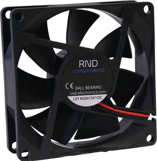 Produktbild RND Components Bürstenloser Axiallüfter DC 80x80x25mm 12V 93.6m³/h (80 mm)