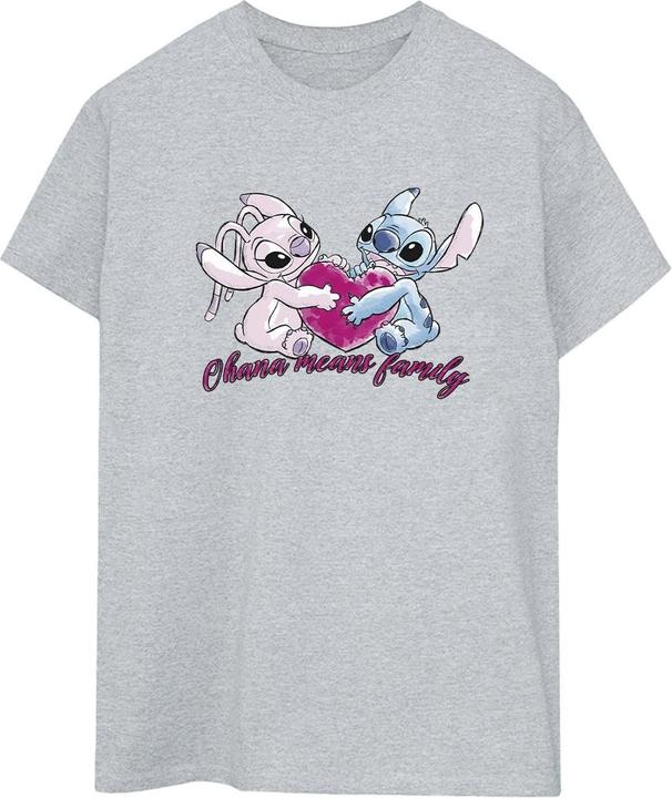 Disney Lilo And Stitch Ohana Heart With Angel TShirt (L)