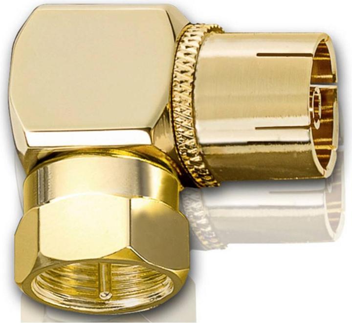 Oehlbach Adaptateur coudé coaxial W/F mâle (Câble d'antenne)