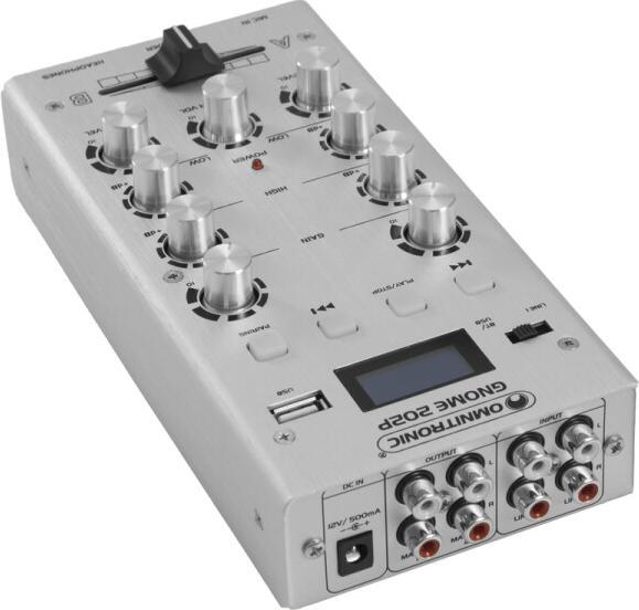 Produktbild Omnitronic GNOME-202P Mini-Mixer silber (Studio- und Livemixer)