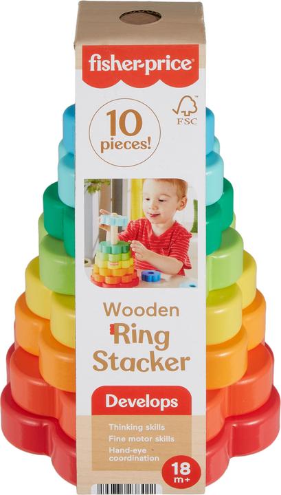 Produktbild Fisher-Price Buntes Holz-Ringstapelset