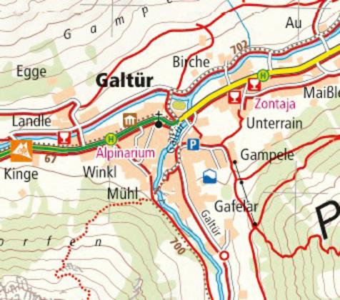 Produktbild Wander- und Radkarte Paznauntal - Samnaungruppe 1 : 35.000 35000