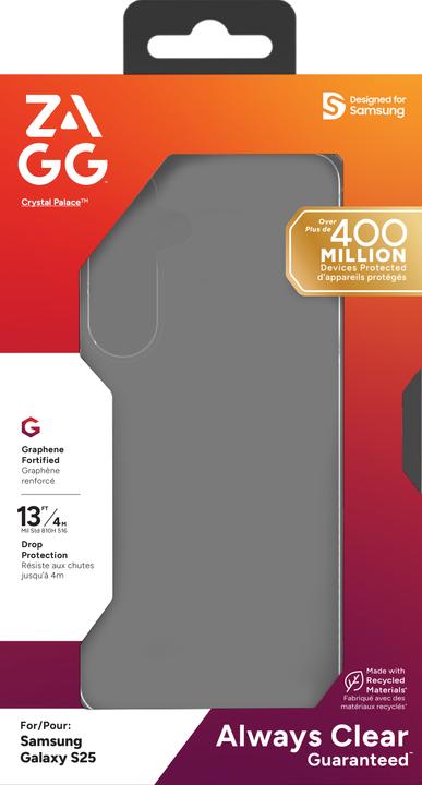 Produktbild Zagg Crystal Palace Graphen Back Cover Durchsichtig Samsung Galaxy S25 (Samsung Galaxy S25)